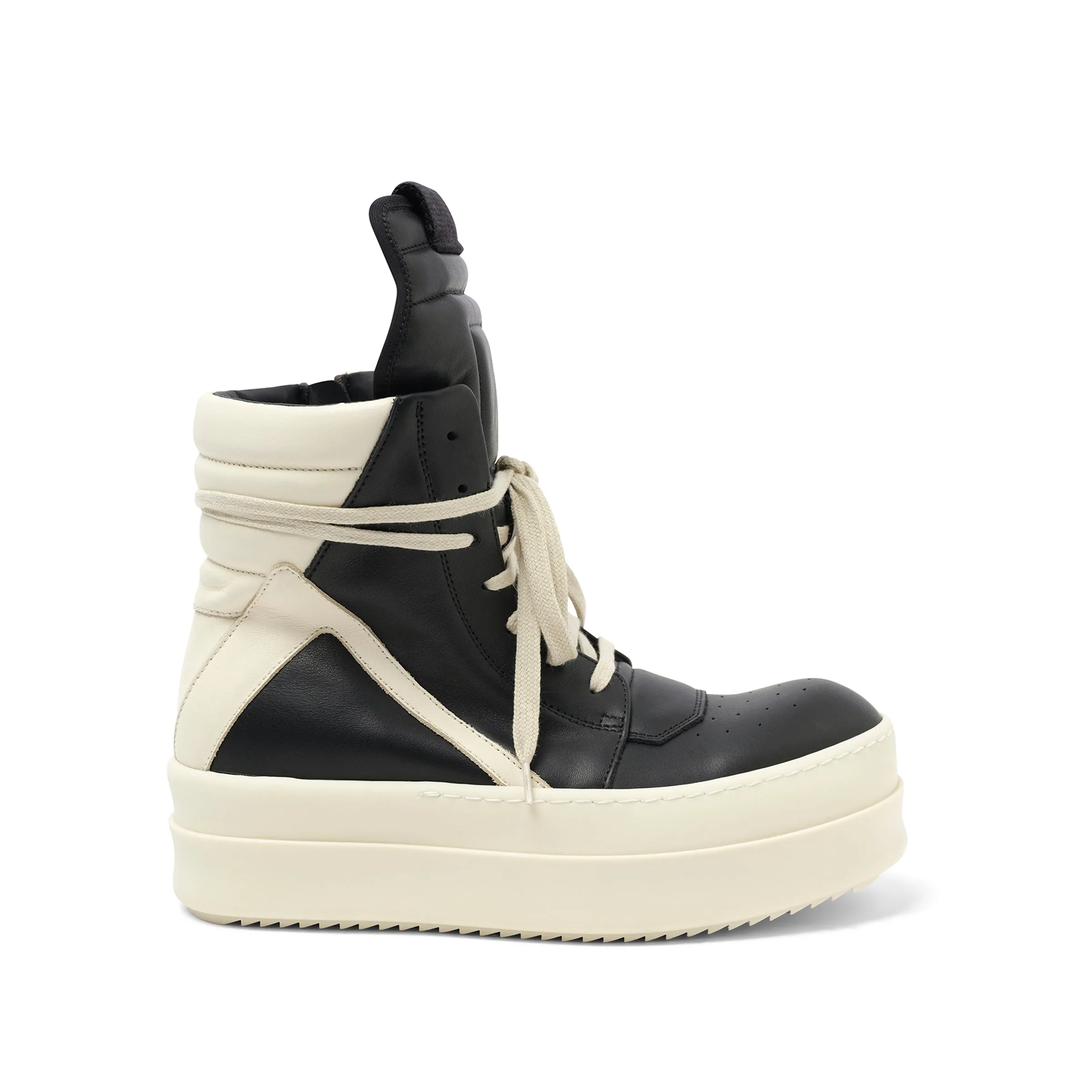 Mega Bumper Geobasket Sneaker in Black/Milk sold by MARAIS