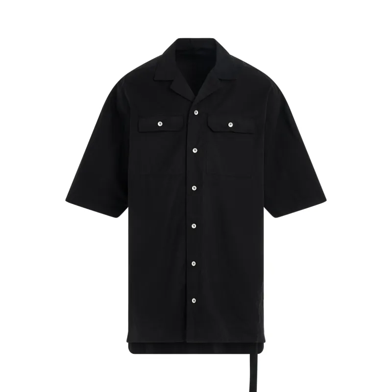 Cotton Poplin Magnum Tommy Shirt in Black sold by MARAIS