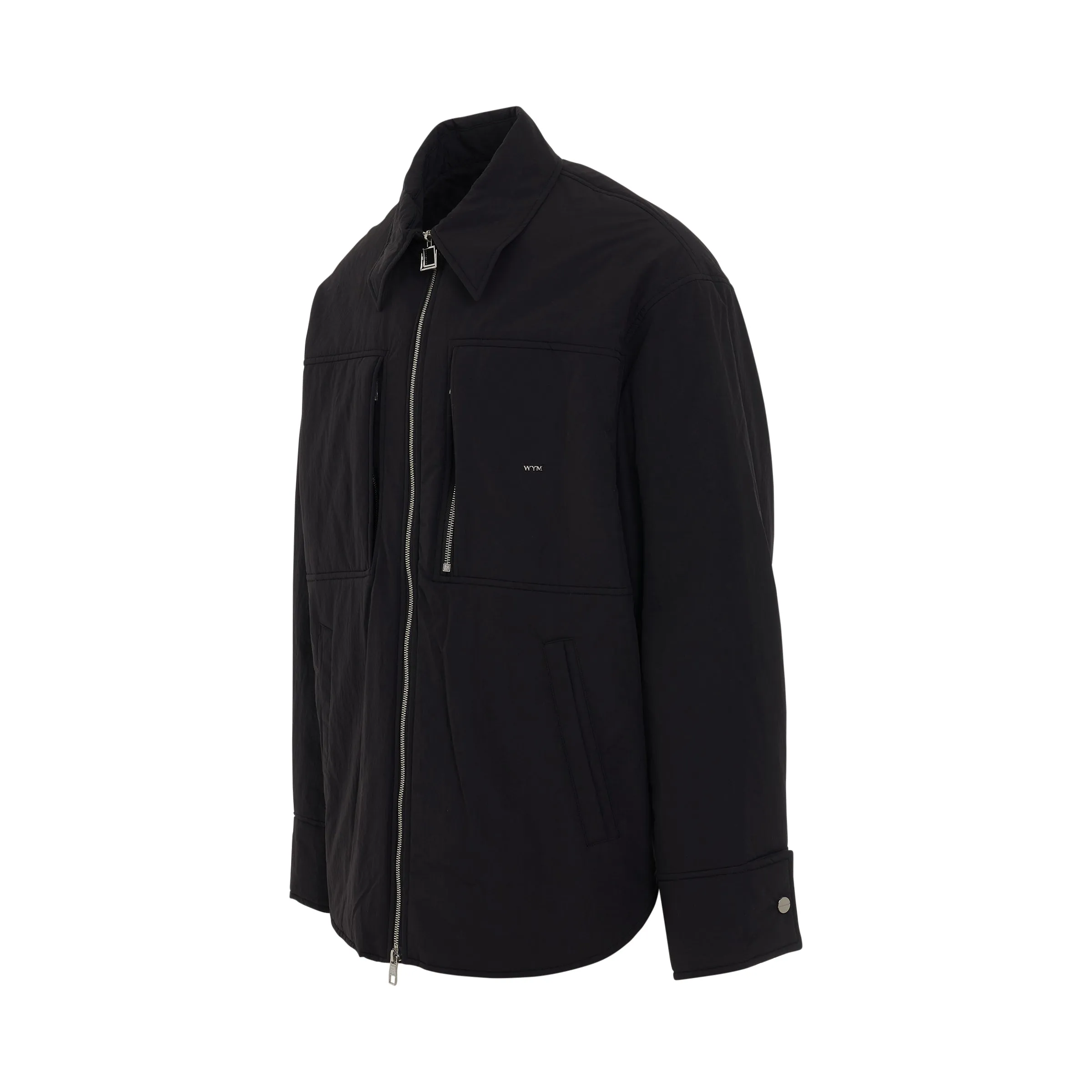 Nylon Leather Patch Jacket in Black sold by MARAIS product image thumbnail 2