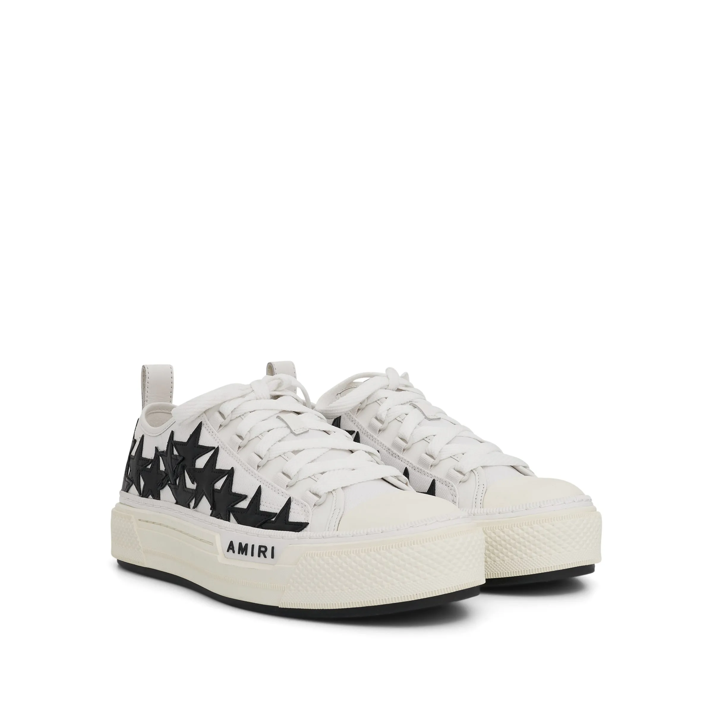 Stars Low Court Sneakers in White/Black sold by MARAIS product image thumbnail 2