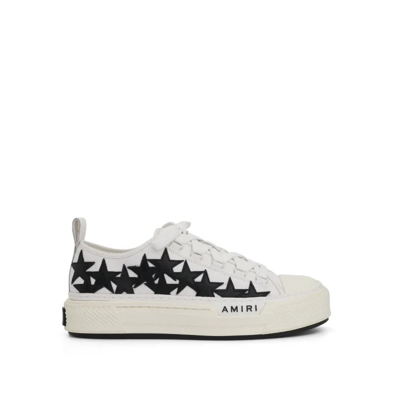 Stars Low Court Sneakers in White/Black sold by MARAIS