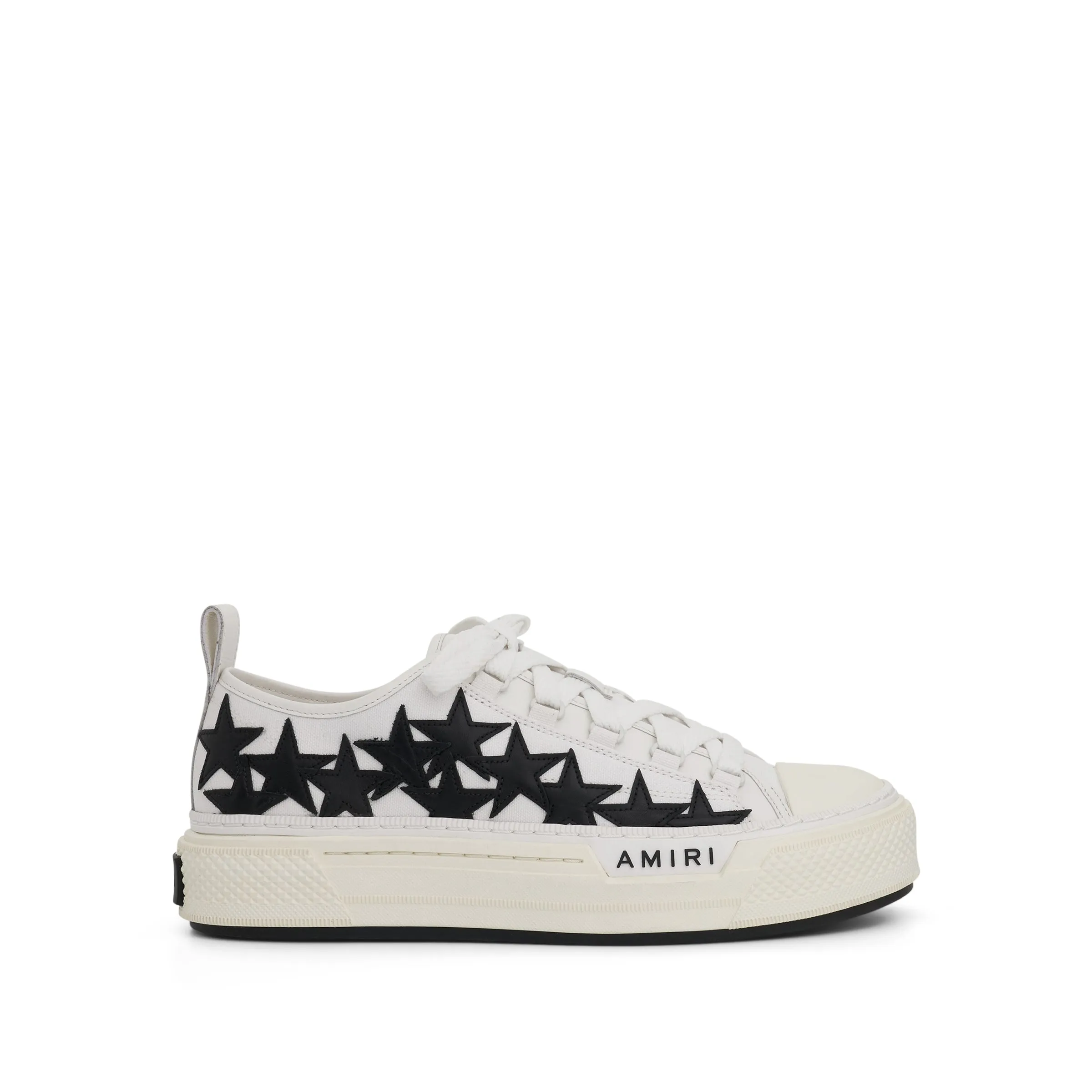 Stars Low Court Sneakers in White/Black sold by MARAIS