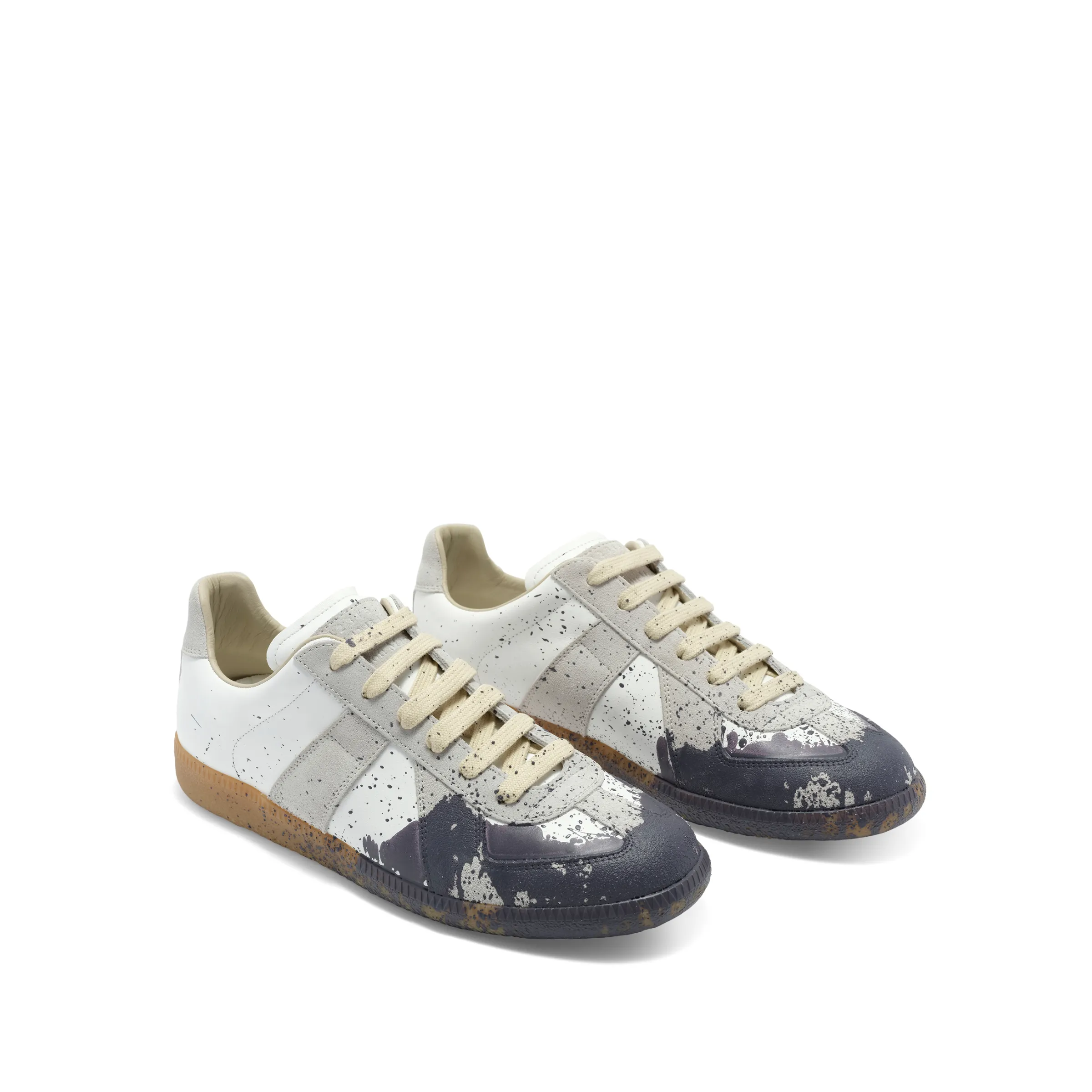 Replica Paint Splatter Sneaker in White/Pewter sold by MARAIS product image thumbnail 2