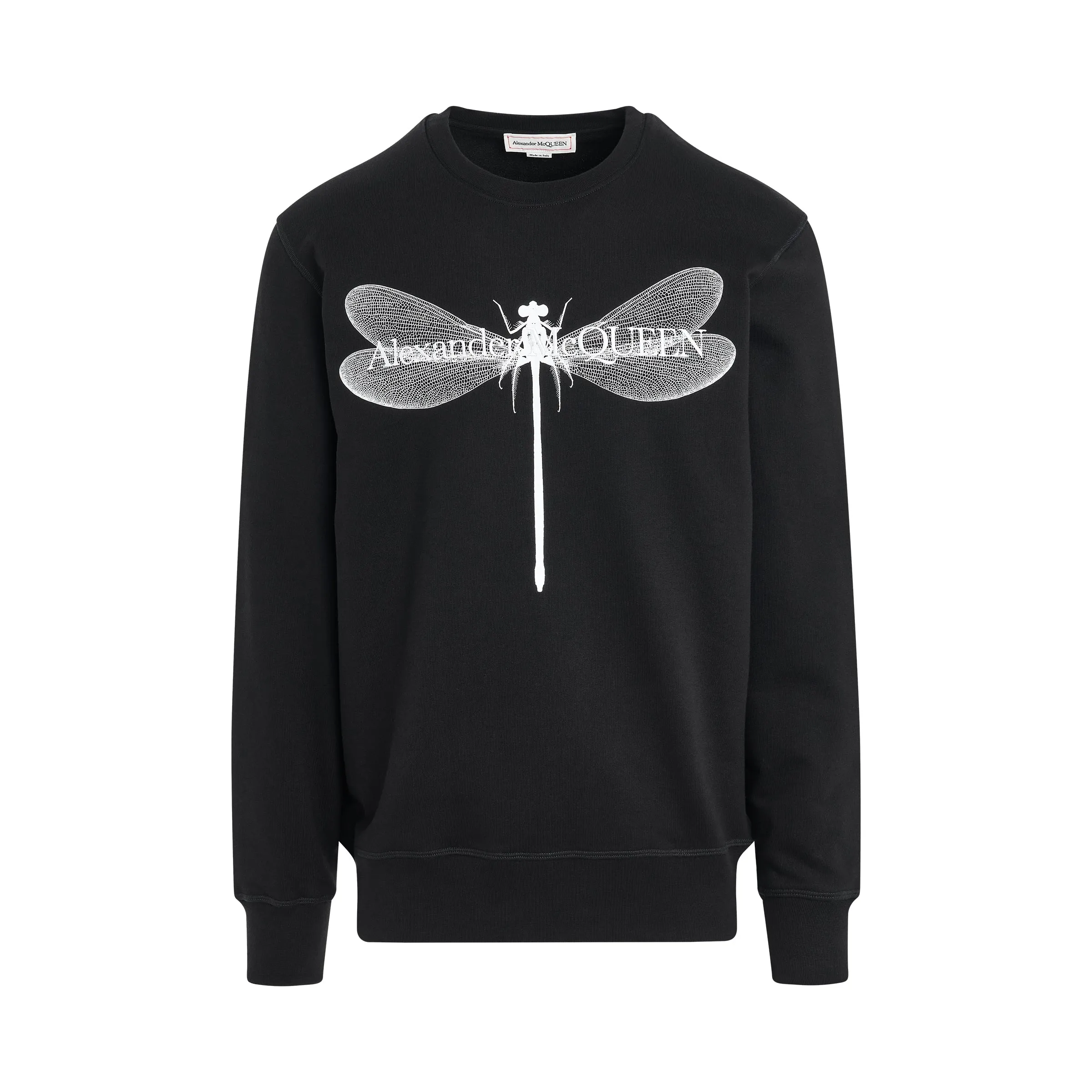 Dragonfly Print Sweatshirt in Black/White sold by MARAIS