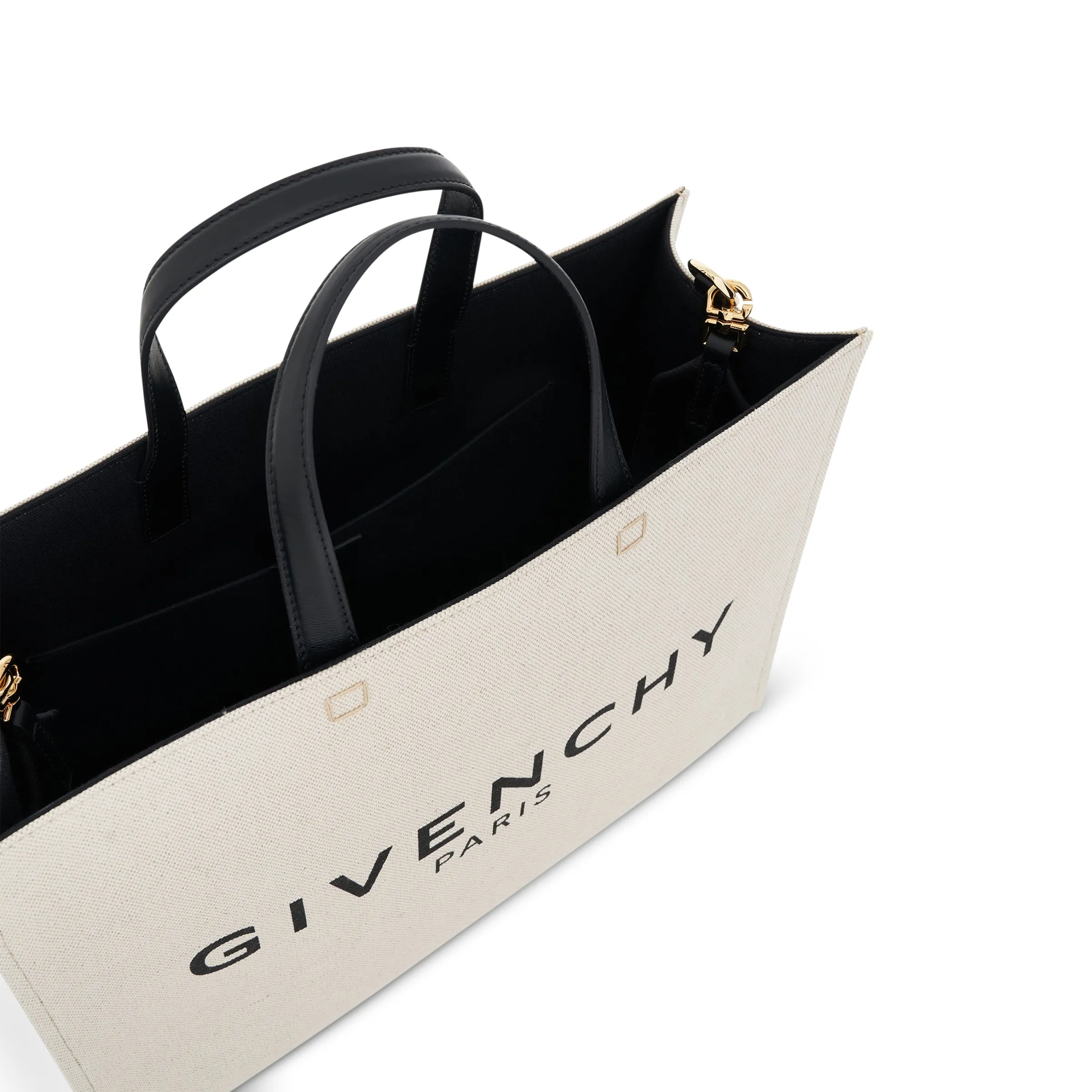 Medium G Tote Shopping Bag in Canvas in Beige sold by MARAIS product image thumbnail 4