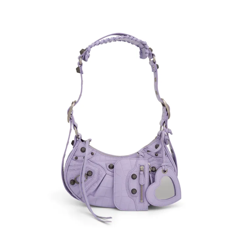 Le Cagole XS Shoulder Bag in Lilac sold by MARAIS