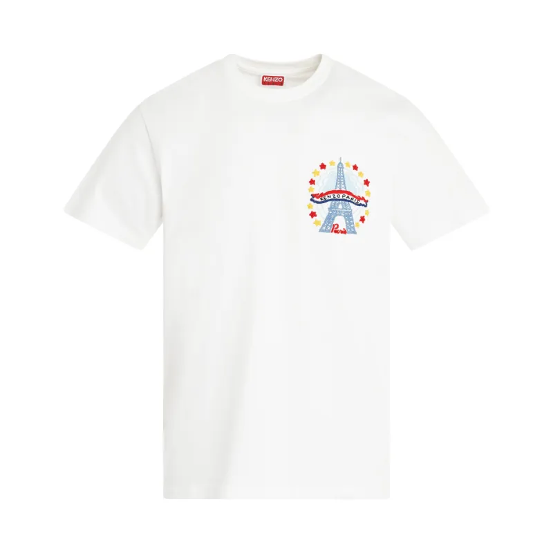 Drawn Varsity Slim T-Shirt in Off White sold by MARAIS