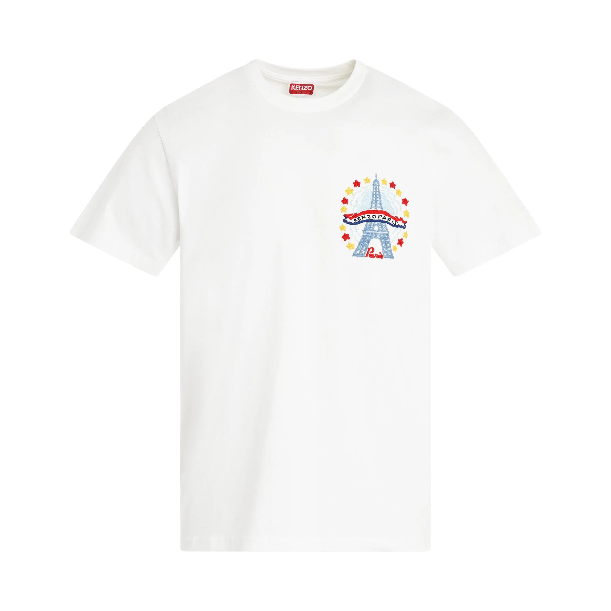 Drawn Varsity Slim T-Shirt in Off White sold by MARAIS