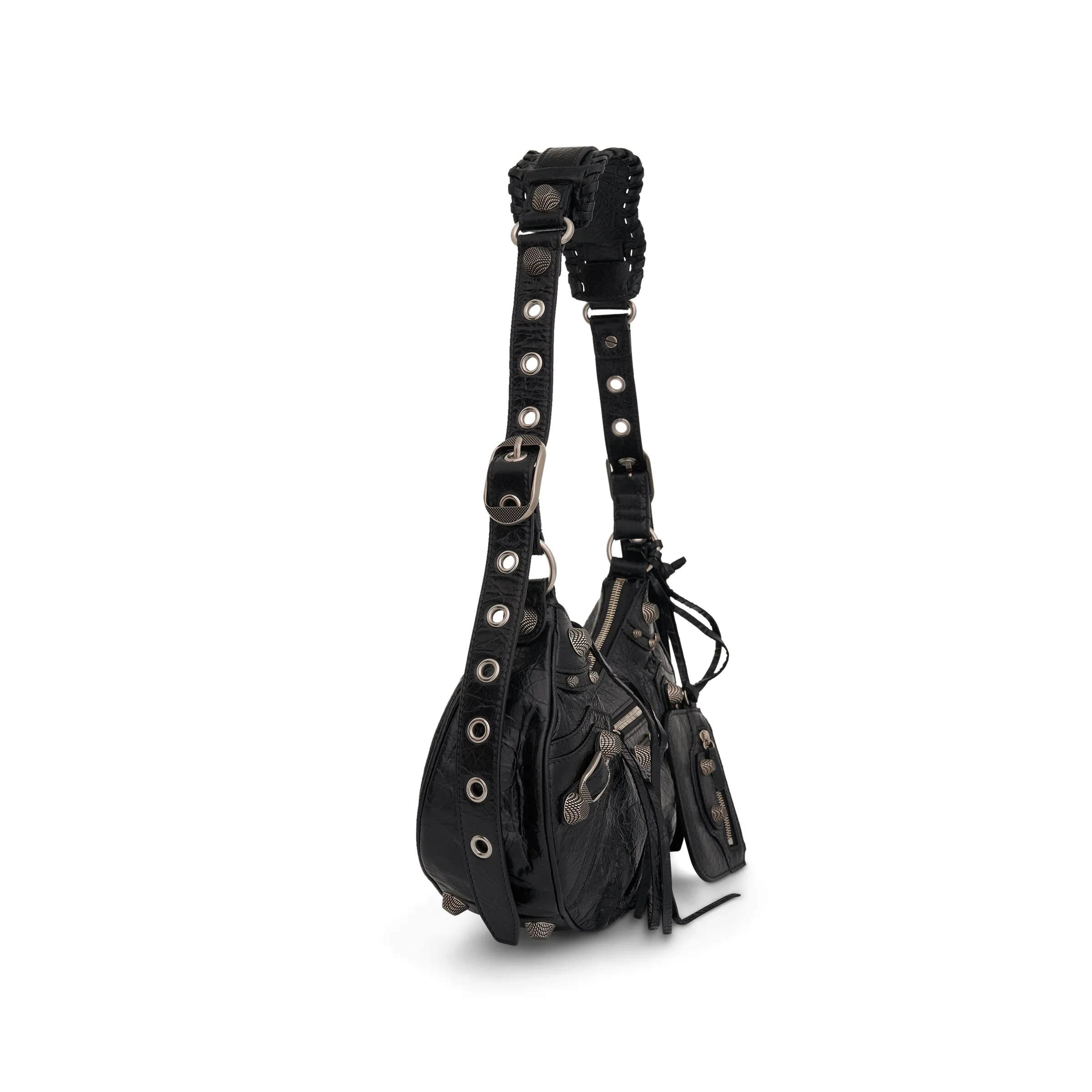 Le Cagole Small Shoulder Bag in Black/Silver sold by MARAIS product image thumbnail 2