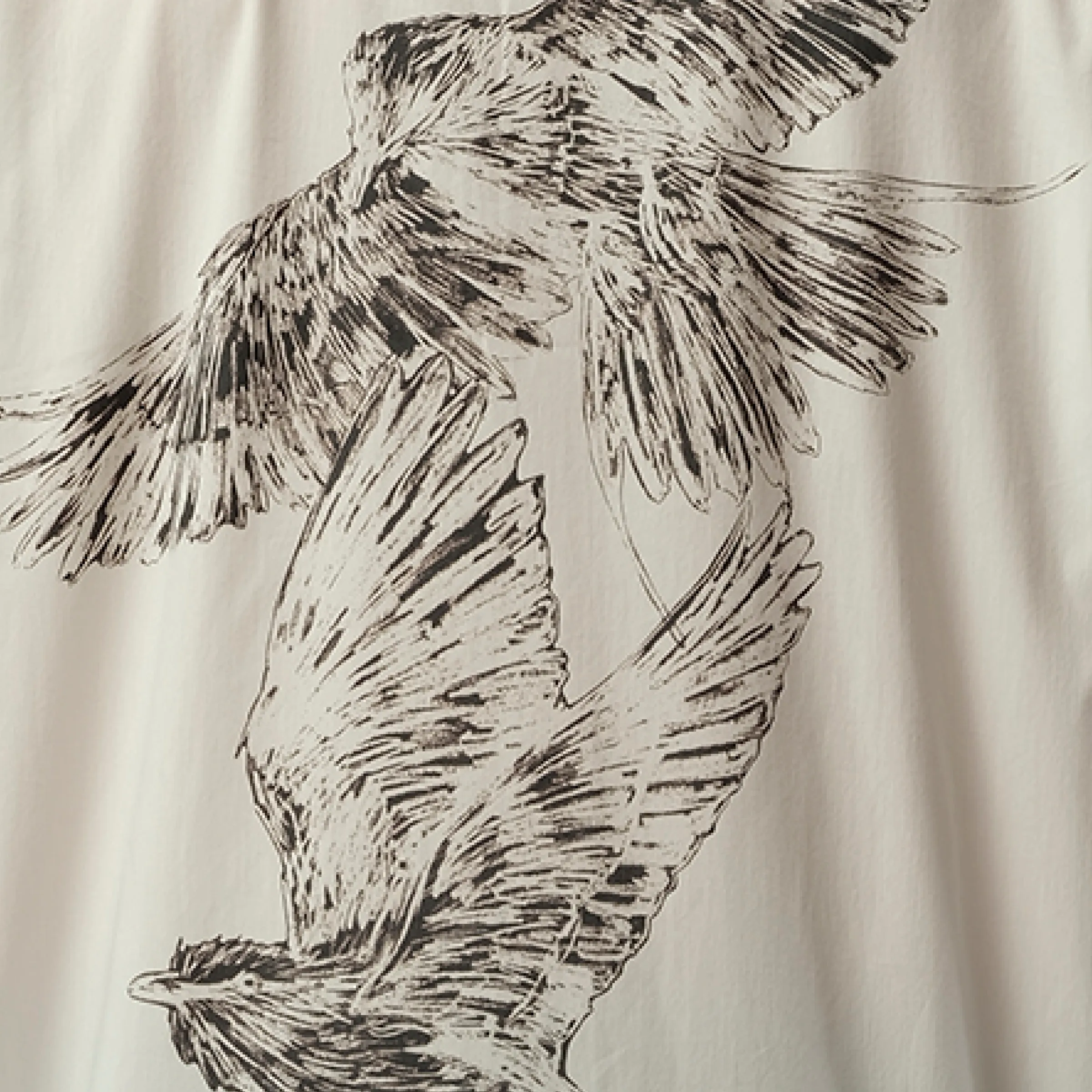 Y3 Graphic Long Sleeve Shirt in White sold by MARAIS product image thumbnail 3