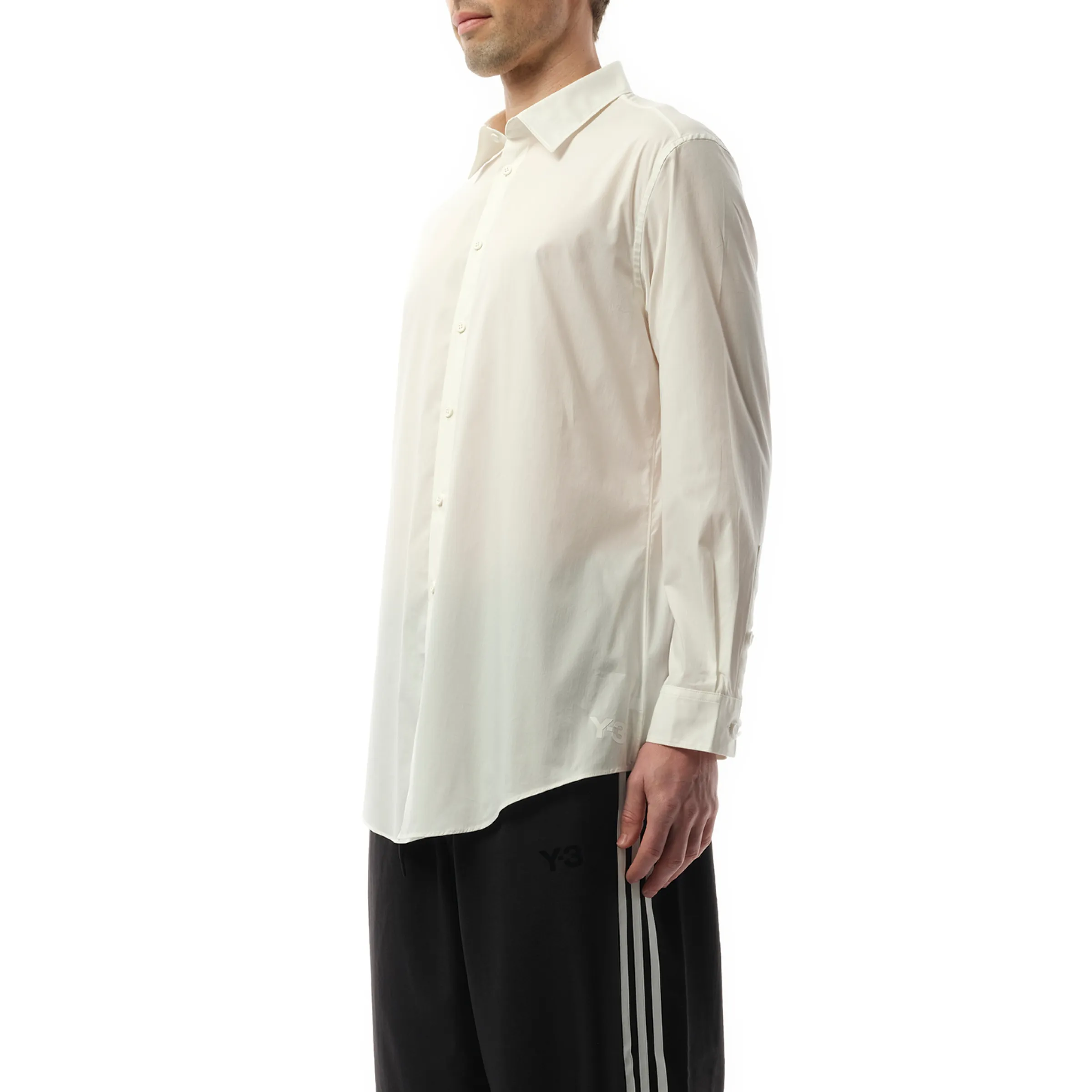 Y3 Graphic Long Sleeve Shirt in White sold by MARAIS product image thumbnail 5