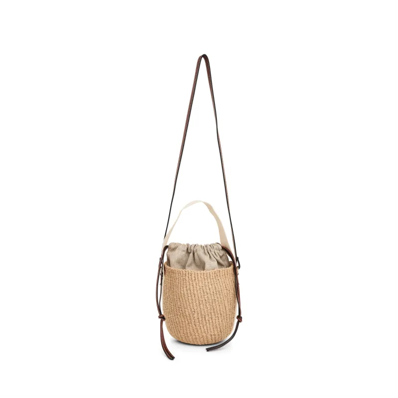 Small Woody Basket Shoulder Bag in White made by Chloe