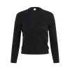 Allover Logo Knit Sweater in Black sold by MARAIS