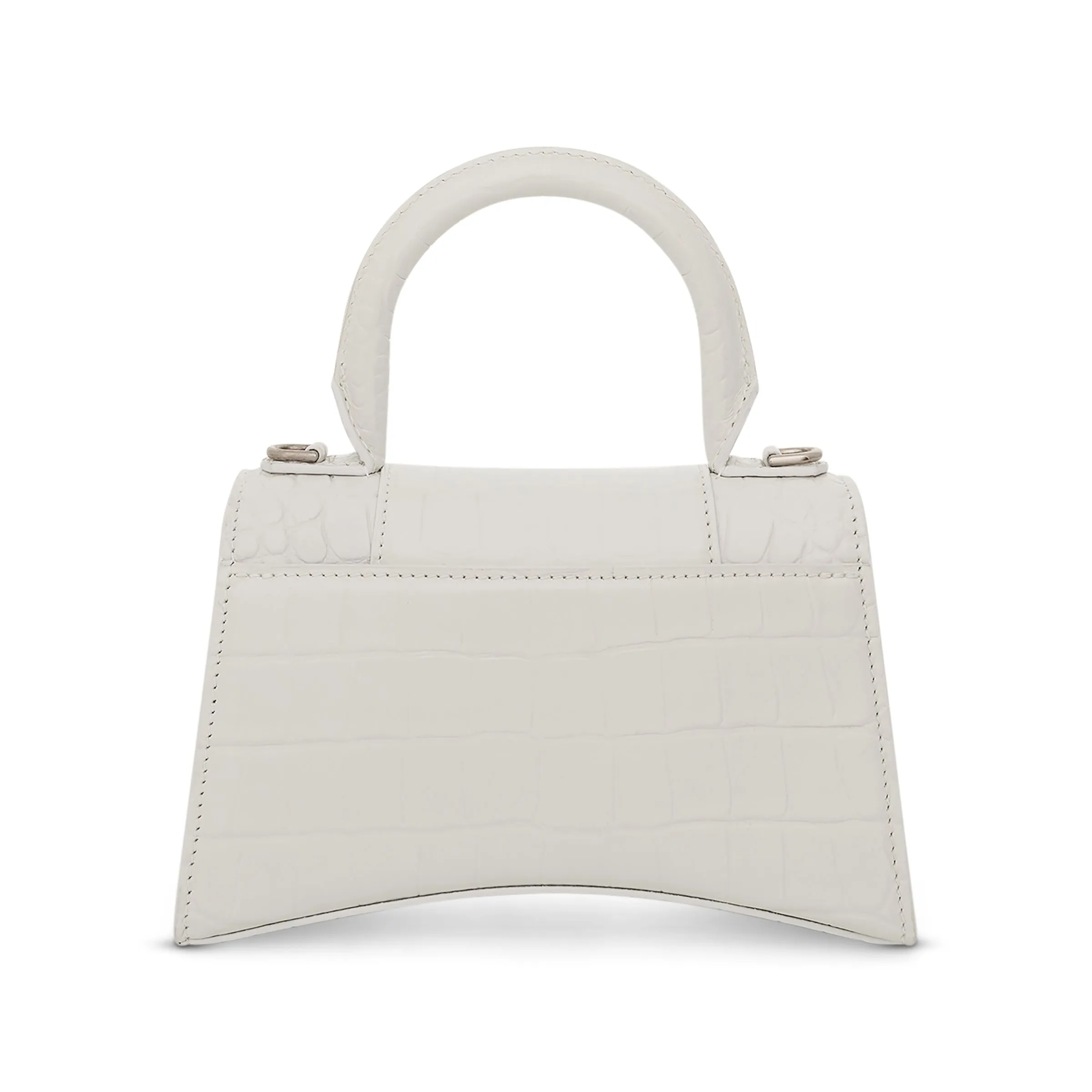 Hourglass XS Croco Embossed Bag in White sold by MARAIS product image thumbnail 4