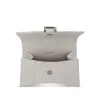 Hourglass XS Croco Embossed Bag in White sold by MARAIS