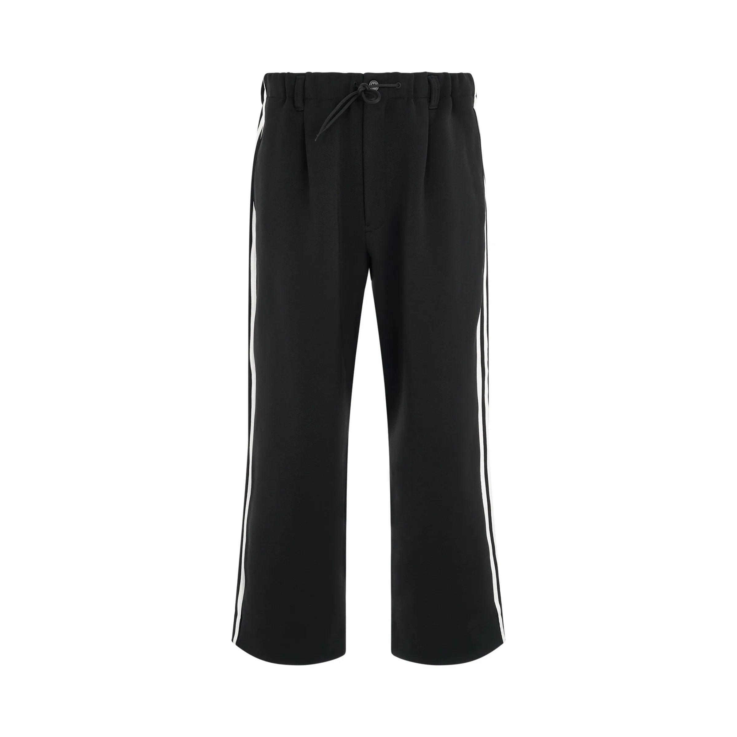3 Stripe Straight Track Pants in Black/Off White sold by MARAIS