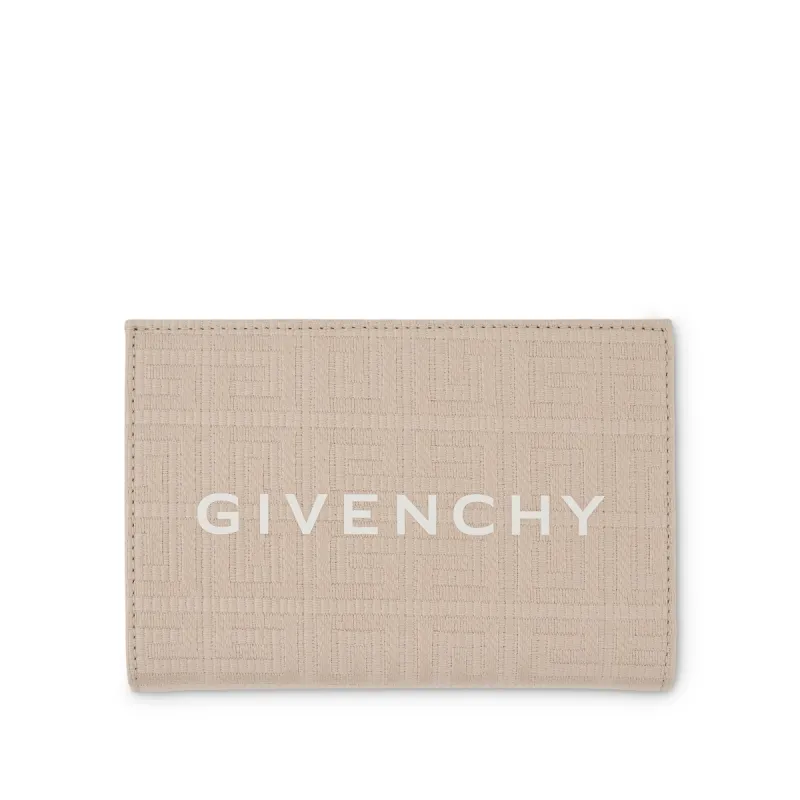 G Cut Bifold Wallet in 4G Coated Canvas in Natural Beige made by Givenchy