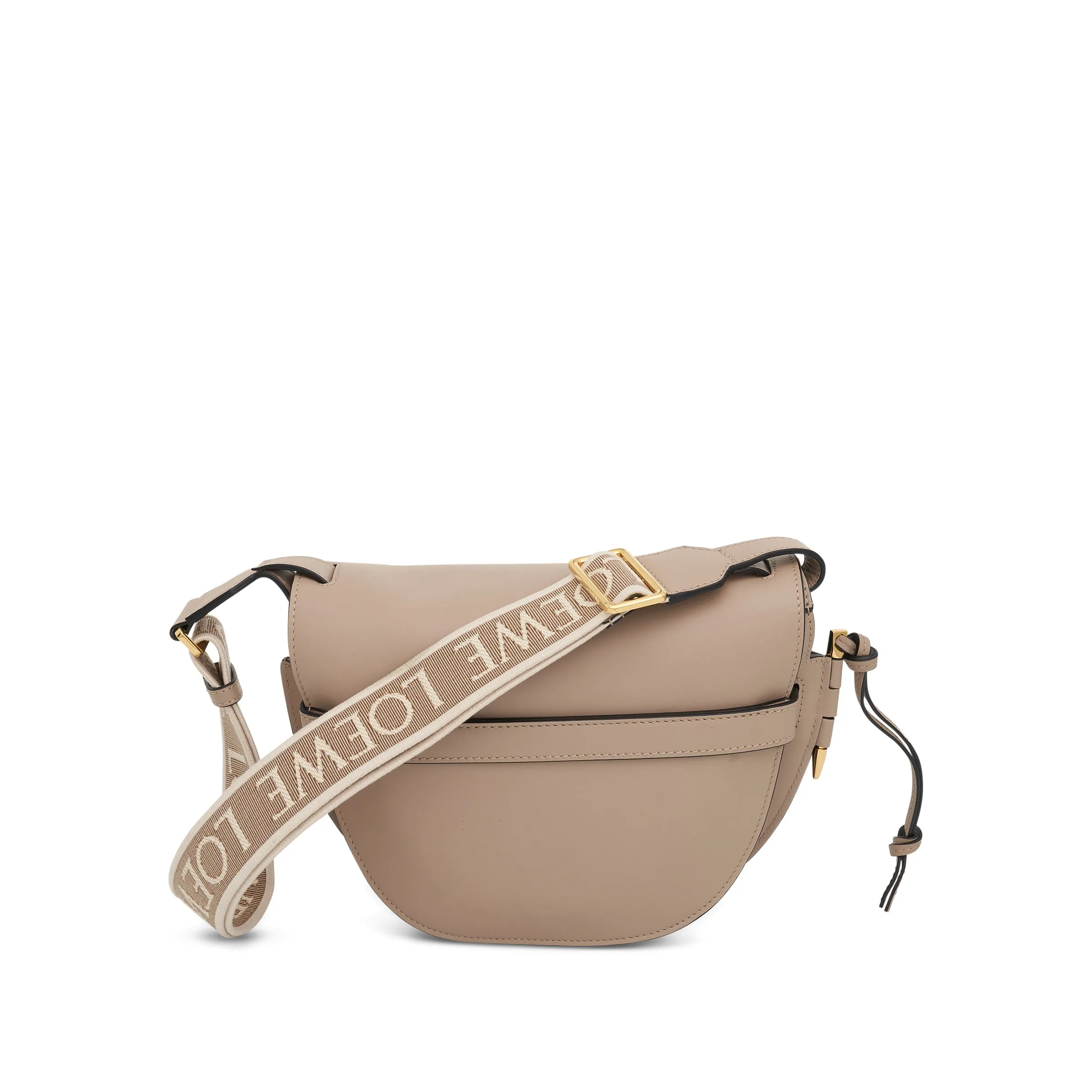 Small Gate Bag in Soft Calfskin and Jacquard Strap in Sand sold by MARAIS product image thumbnail 5