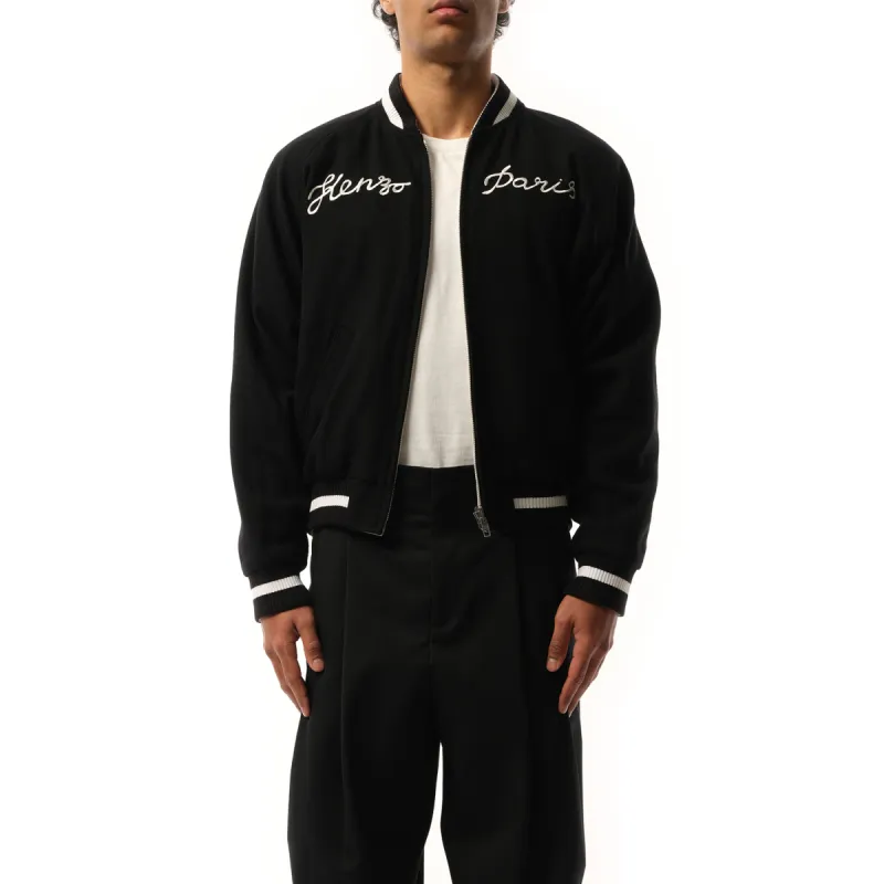 Kenzo Elephant Reversible Souvenir Jacket in Black sold by MARAIS