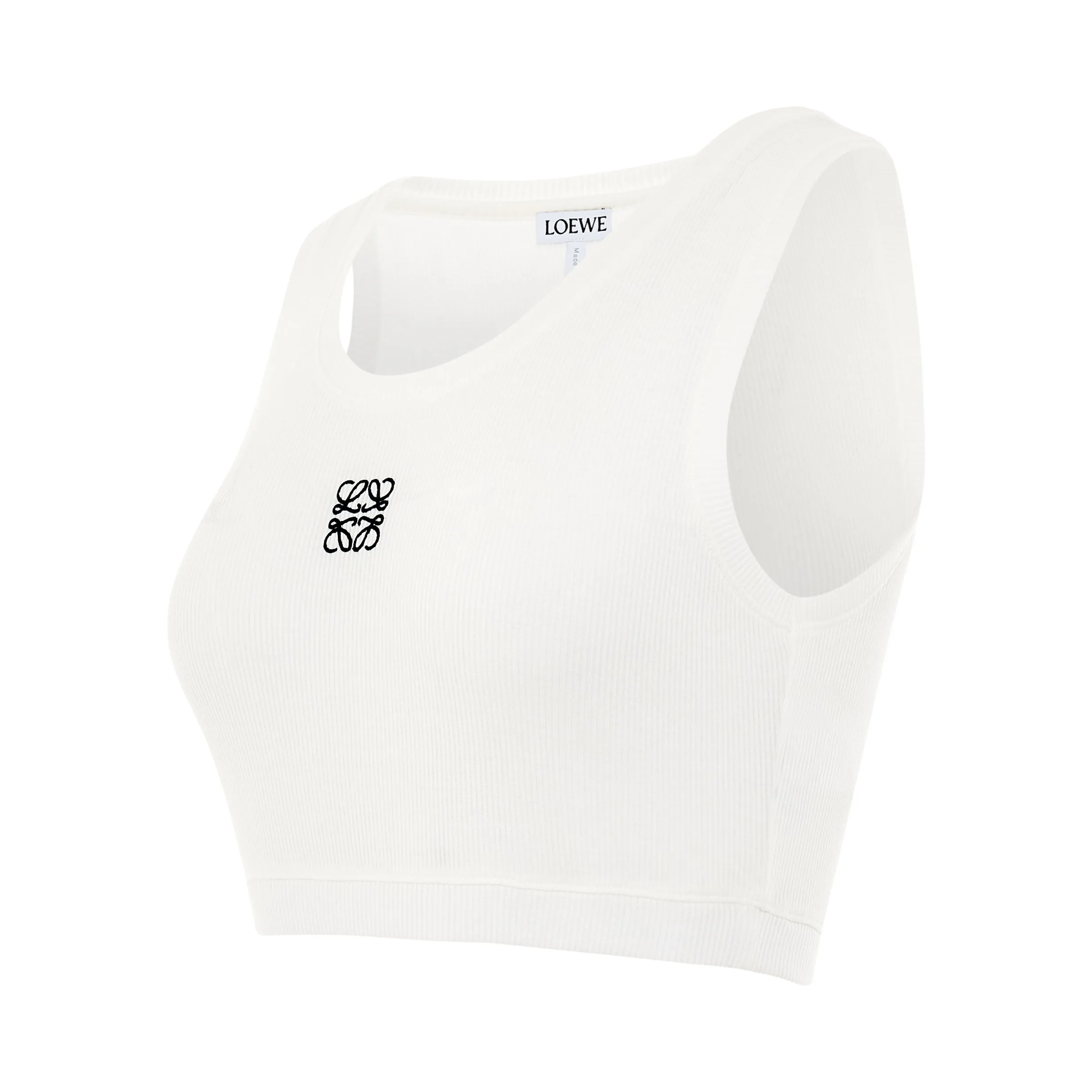 Anagram Cropped Tank Top in White sold by MARAIS product image thumbnail 2