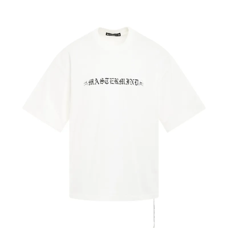 Rubbed Logo Boxy Fit T-Shirt in White sold by MARAIS