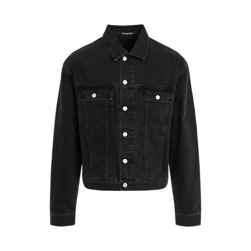 La Veste Denimes Jacket in Black sold by MARAIS