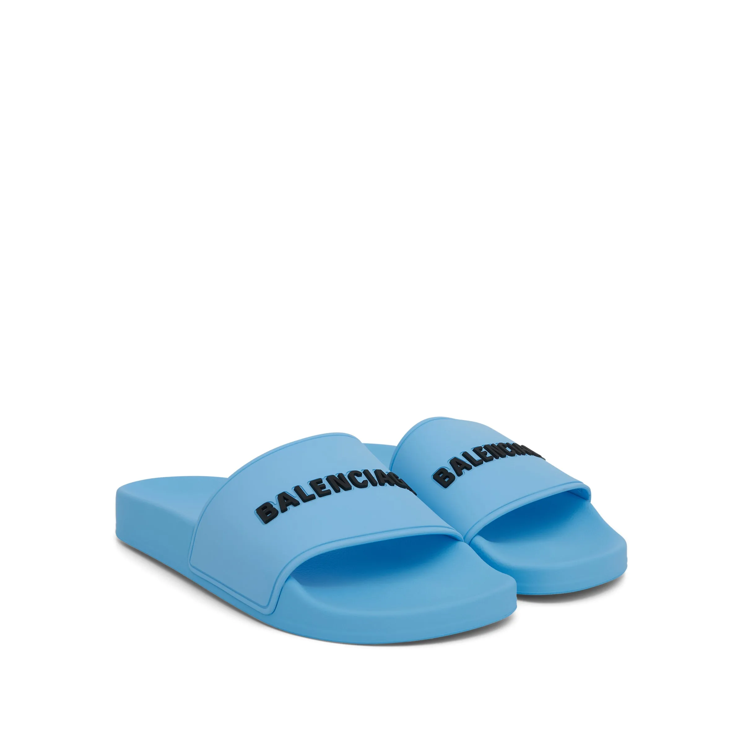 3D Logo Pool Slide Sandal in Sky Blue/Black sold by MARAIS product image thumbnail 2