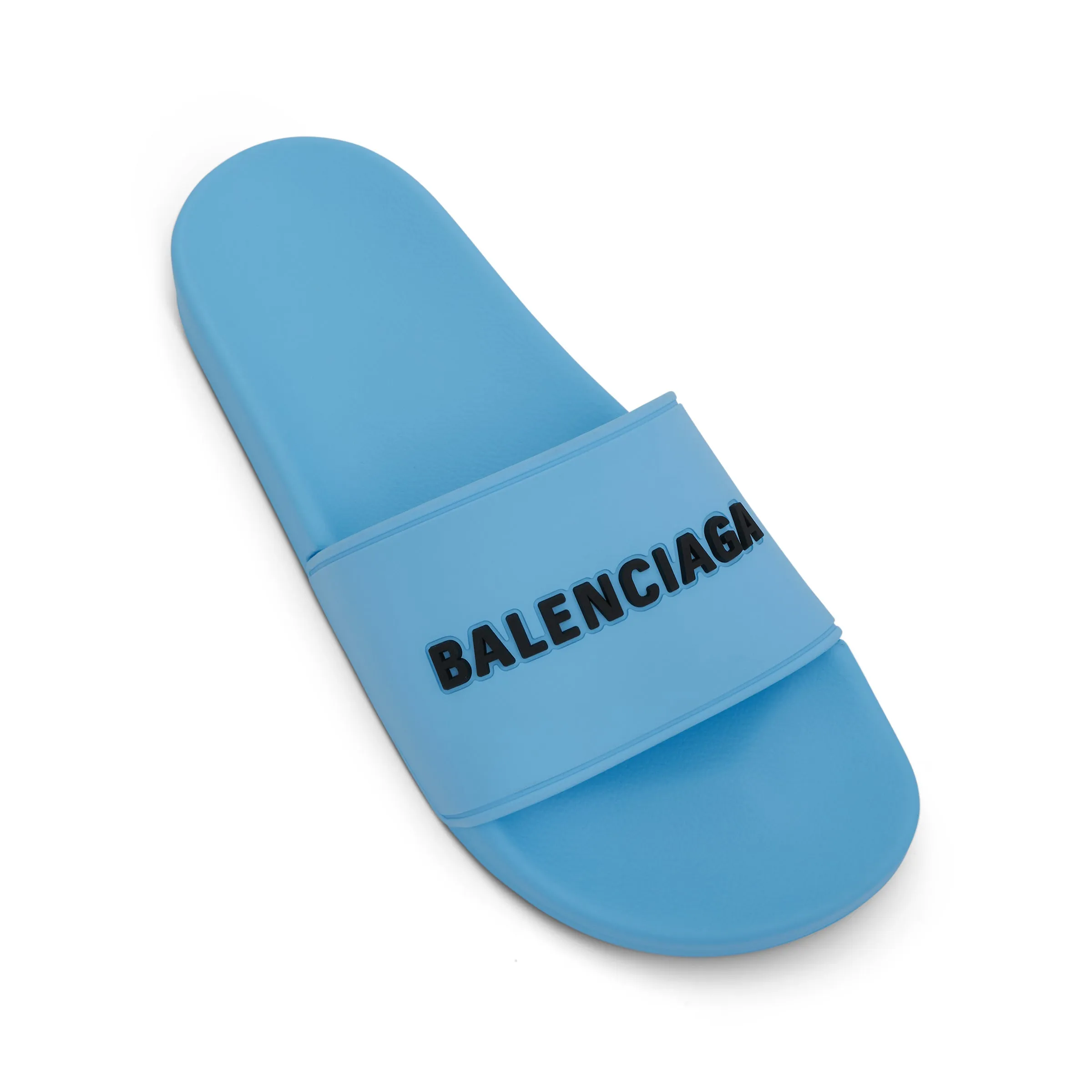 3D Logo Pool Slide Sandal in Sky Blue/Black sold by MARAIS product image thumbnail 4