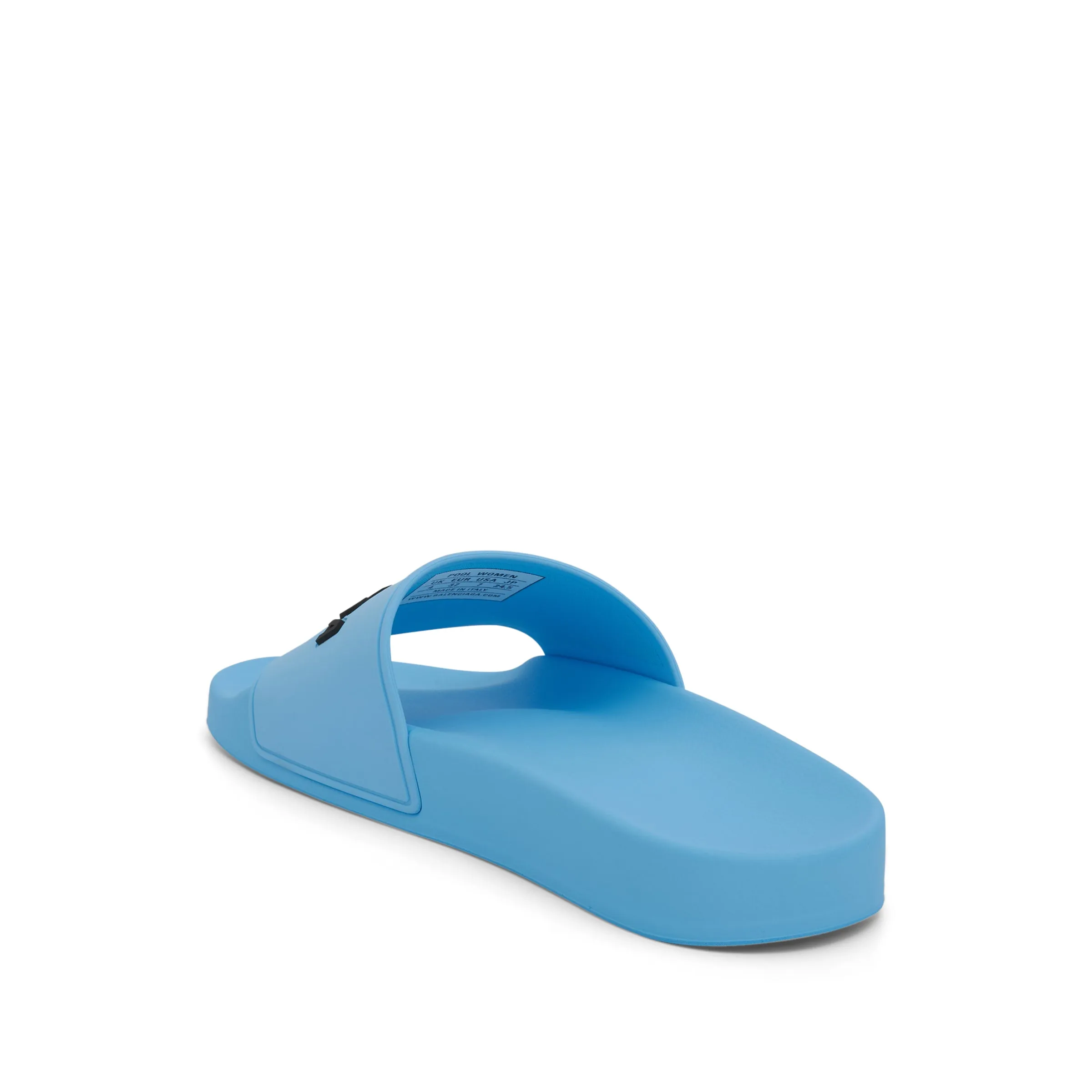 3D Logo Pool Slide Sandal in Sky Blue/Black sold by MARAIS product image thumbnail 3