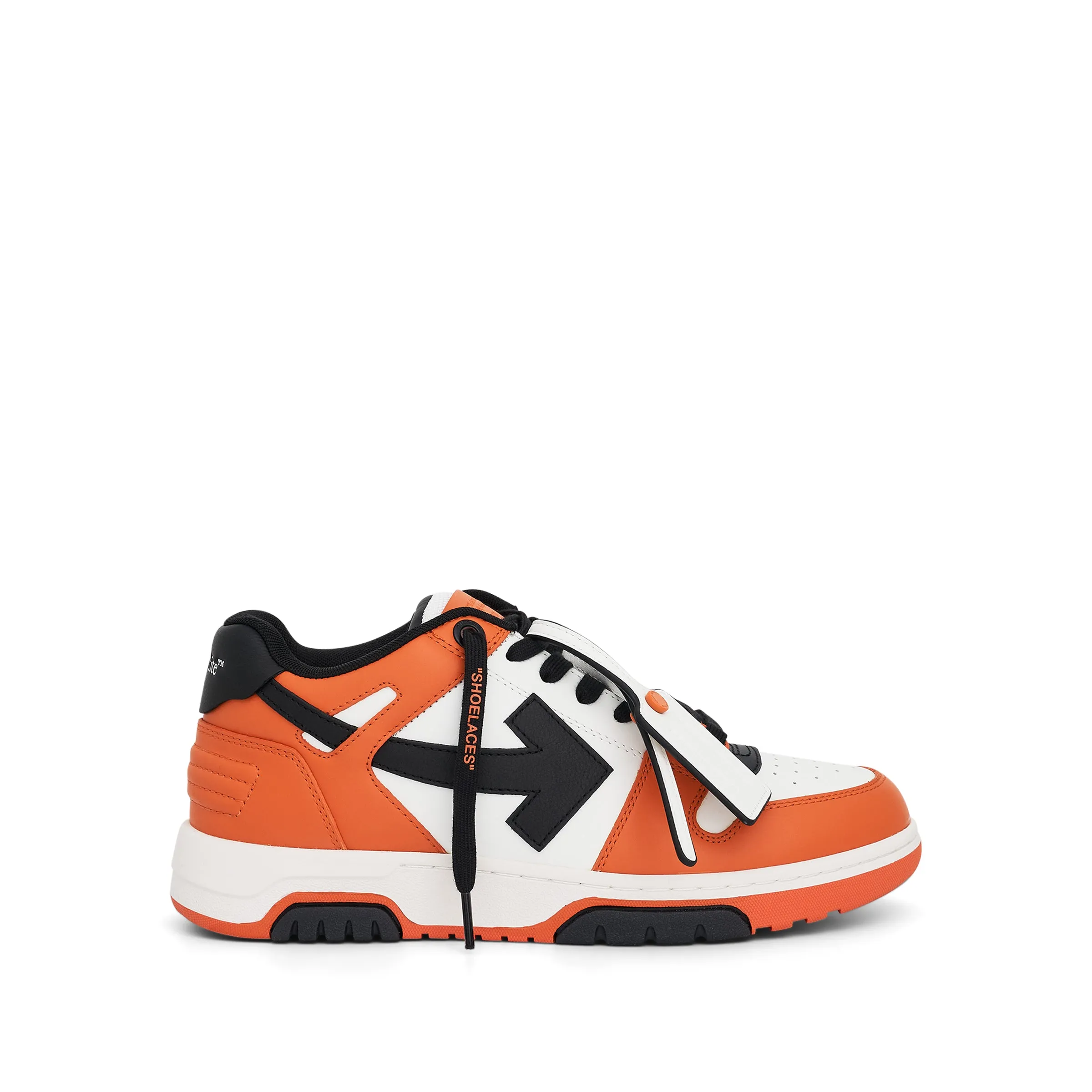 Out of Office Calf Leather Sneaker in Orange Black sold by MARAIS