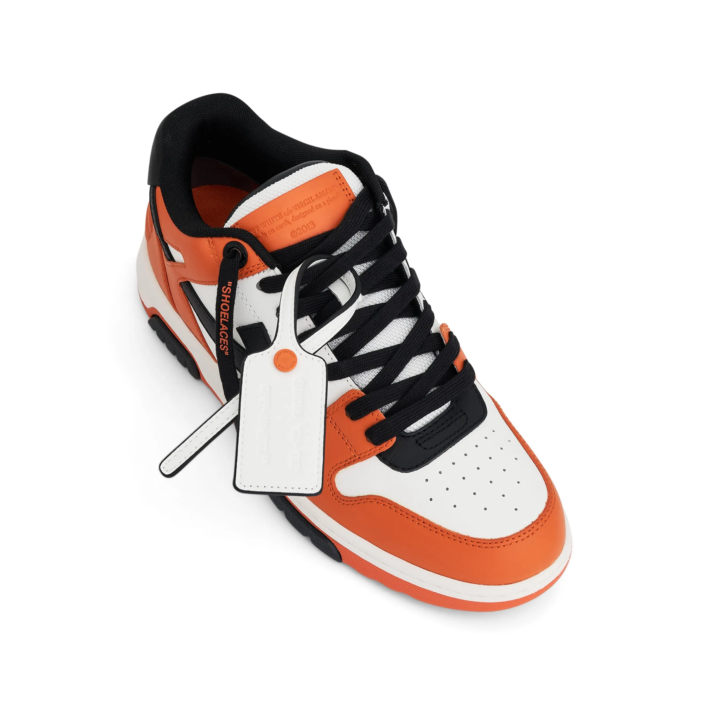 Out of Office Calf Leather Sneaker in Orange Black sold by MARAIS product image thumbnail 4