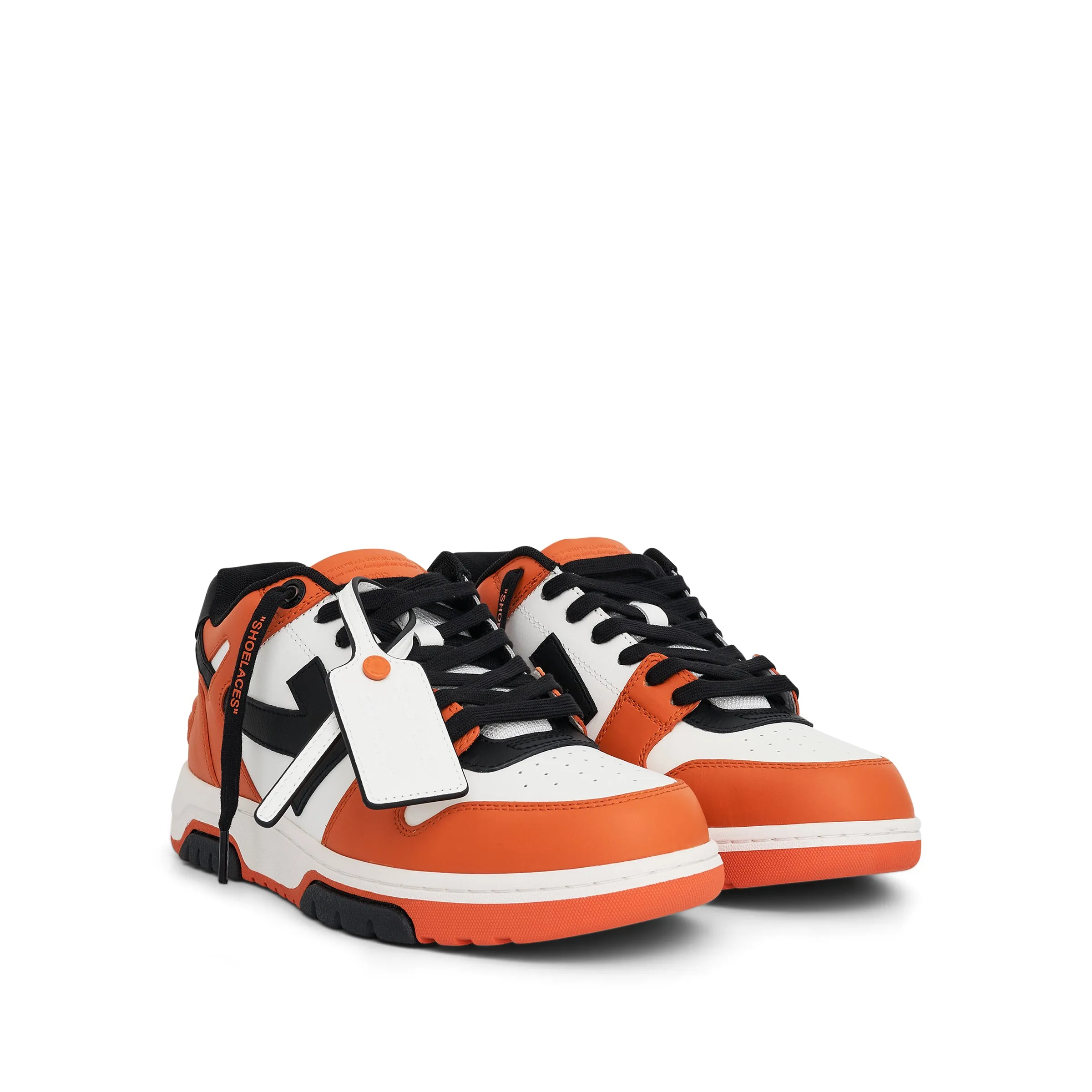Out of Office Calf Leather Sneaker in Orange Black sold by MARAIS product image thumbnail 2