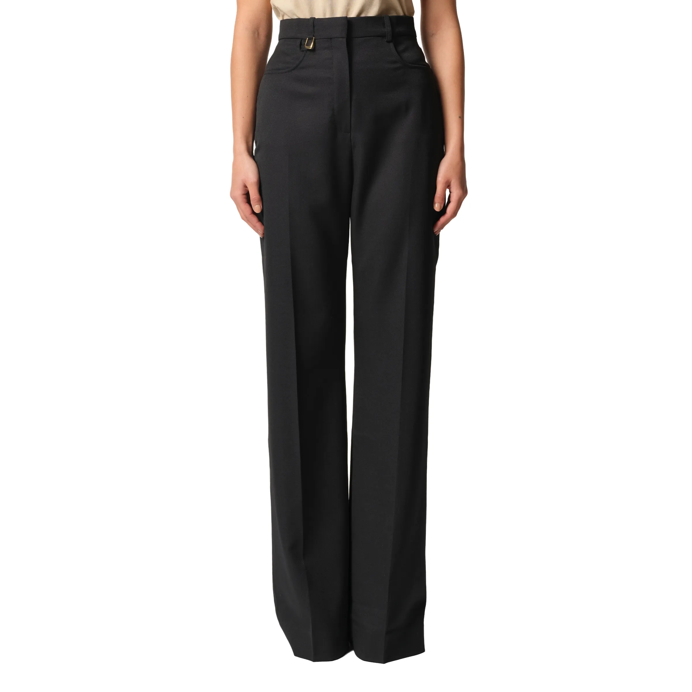 Le Pantalon Sauge in Black sold by MARAIS