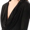 Cowl Liquid Dress in Black sold by MARAIS