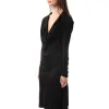 Cowl Liquid Dress in Black sold by MARAIS