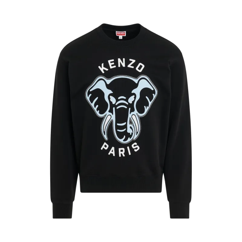 Kenzo Elephant Classic Sweatshirt in Black sold by MARAIS