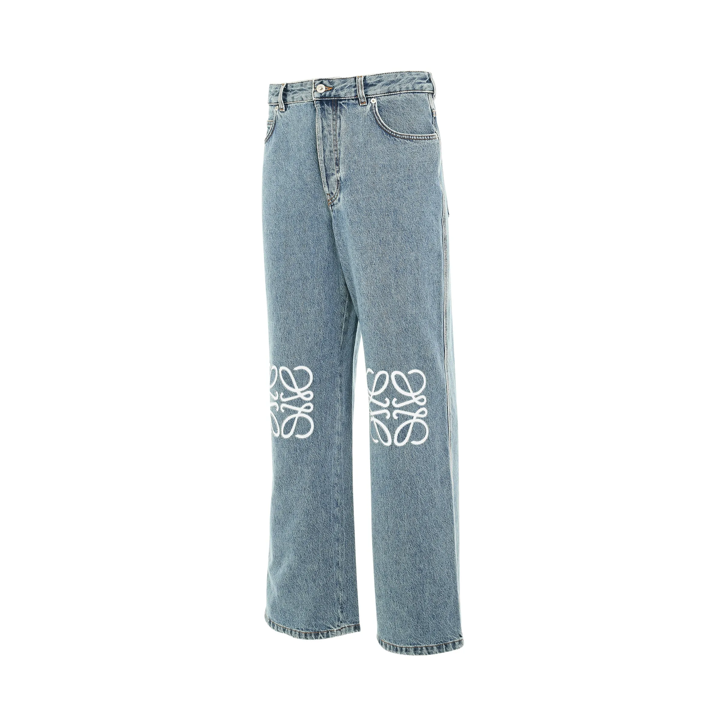 Anagram Baggy Jeans AF in Mid Blue Denim sold by MARAIS product image thumbnail 3