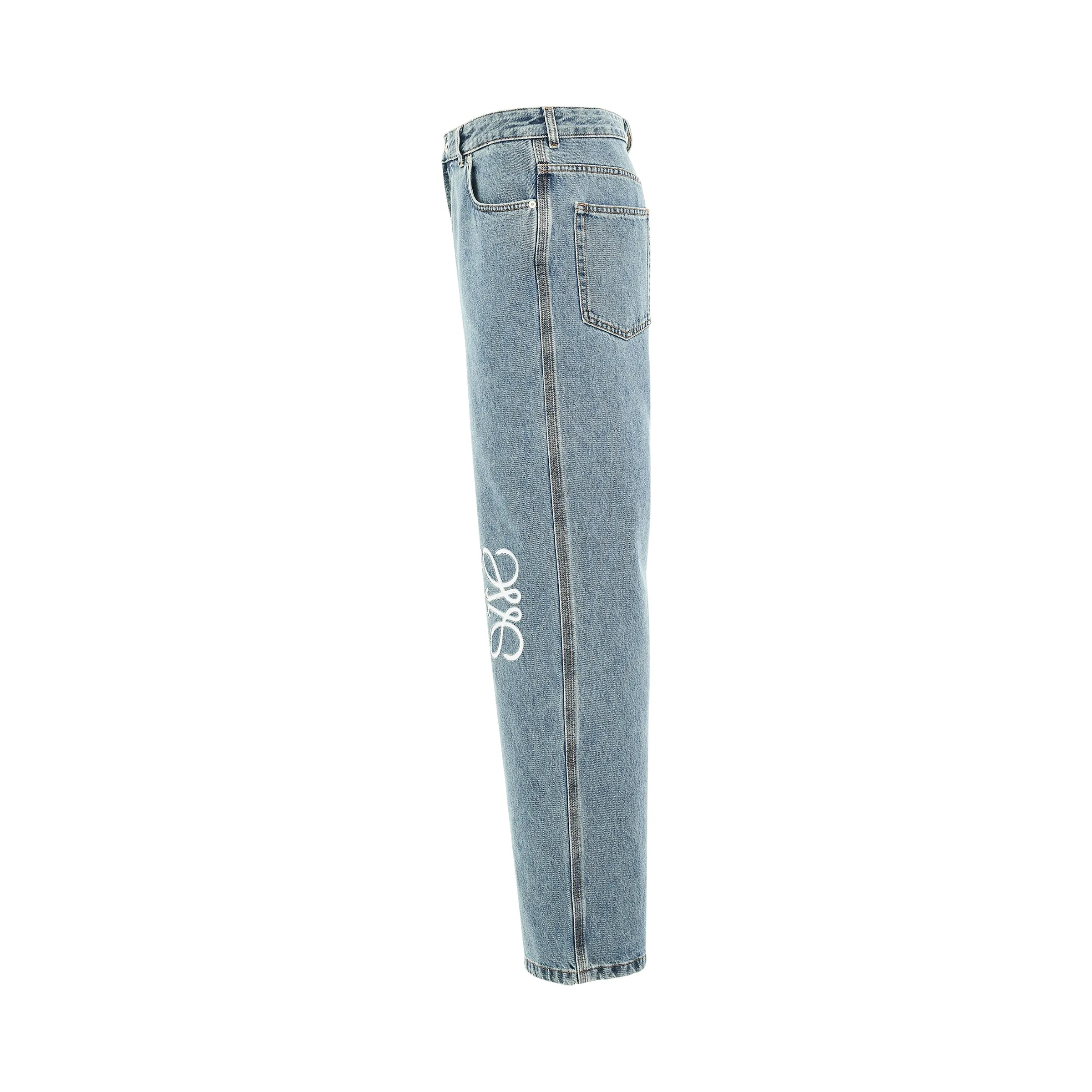 Anagram Baggy Jeans AF in Mid Blue Denim sold by MARAIS product image thumbnail 4