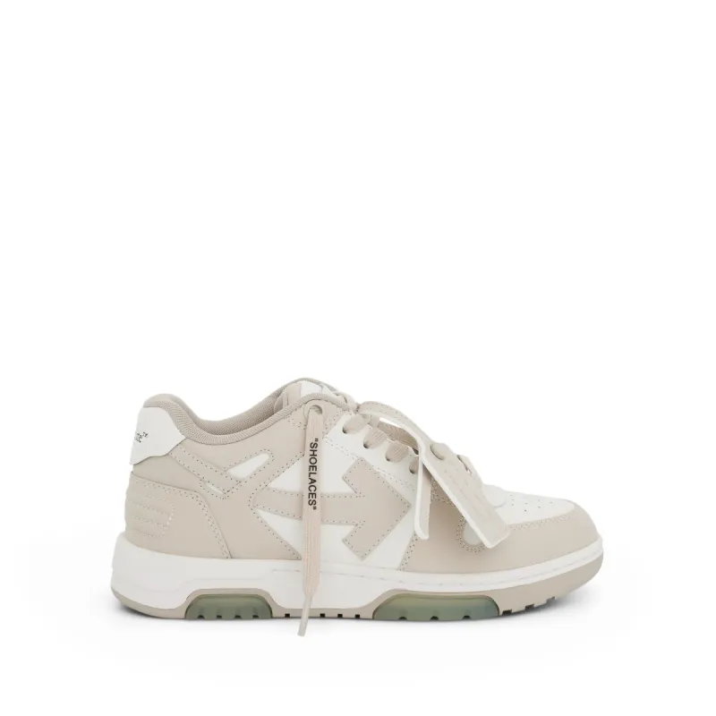 Out of Office Calf Leather Sneakers in White/Beige Colour sold by MARAIS