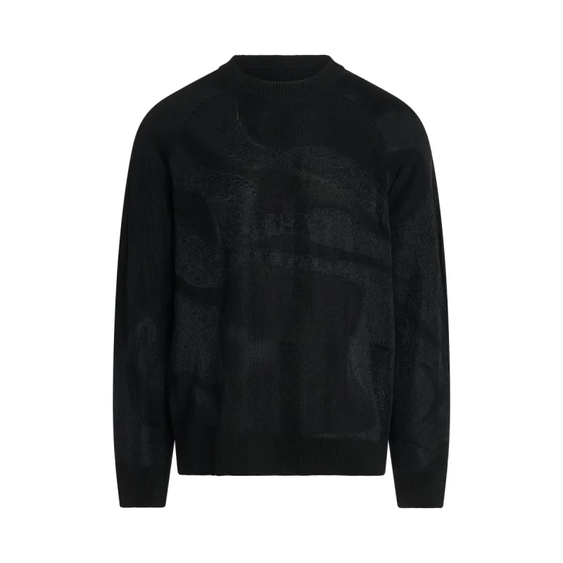 Knitted Sweater in Black sold by MARAIS