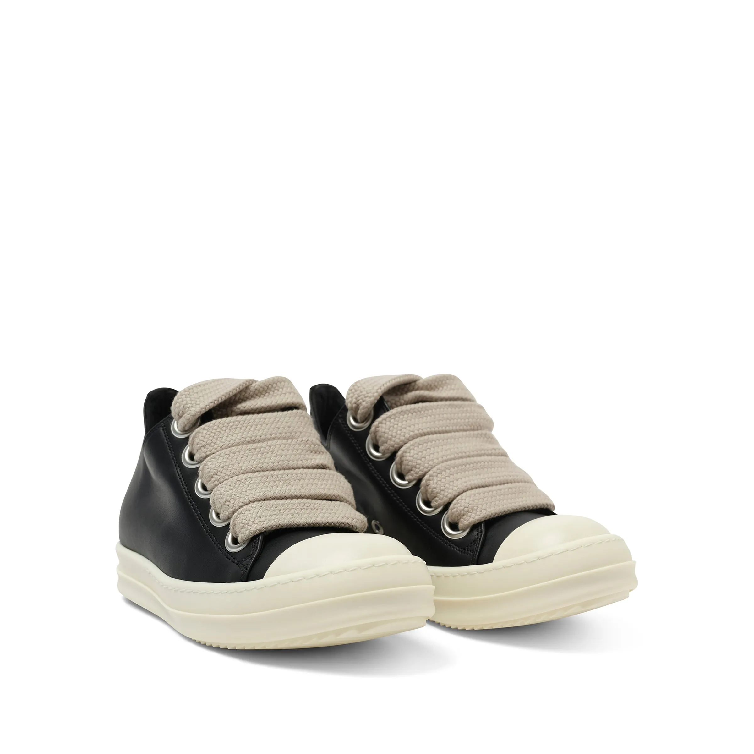 Full Grain Jumbo Laced Low Sneaker in Black/Pearl/Milk sold by MARAIS product image thumbnail 2
