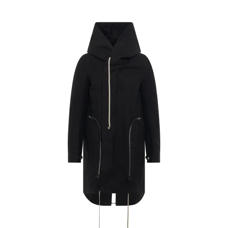 Bahaus Fishtail Padded Parka in Black sold by MARAIS
