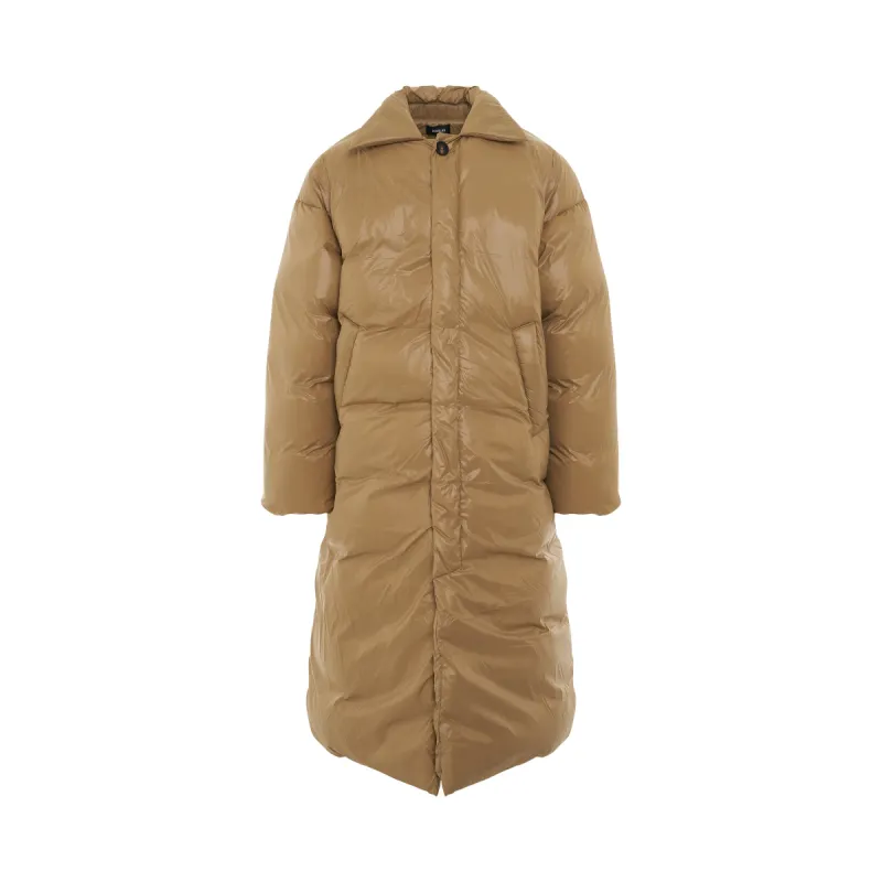 JSCM Puffer Coat in Shiny Beige made by MARAIS