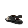 Fussbett Crisscross Sandal in Black/Silk White sold by MARAIS