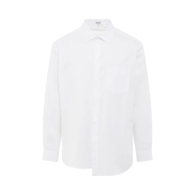 Asymmetric Shirt in White sold by MARAIS