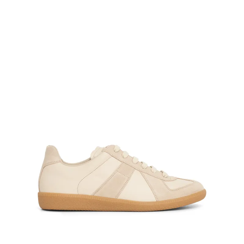 Replica Leather Sneaker in Lamb/Papyrus sold by MARAIS