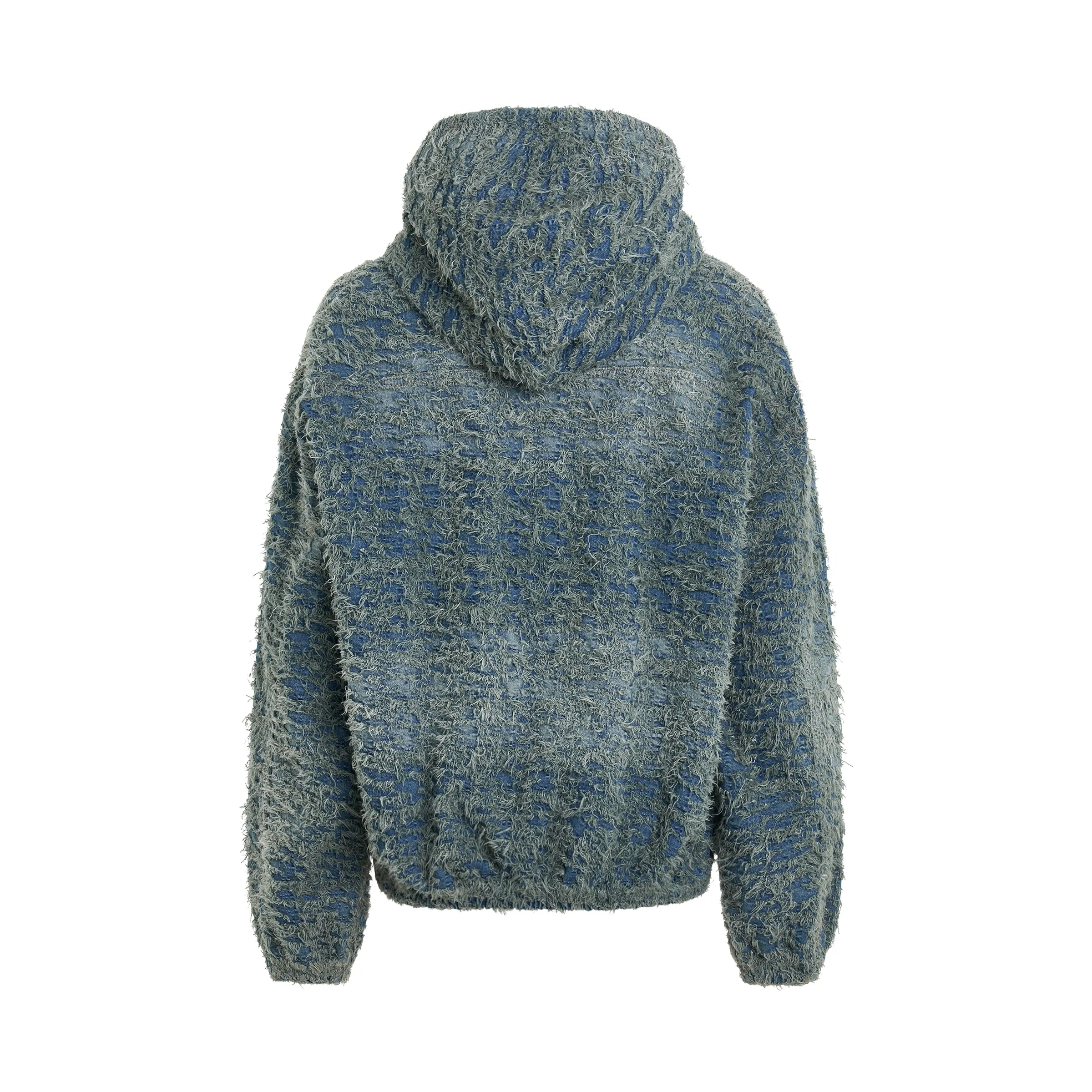 Grunge Denim Hoodie in Navy sold by MARAIS product image thumbnail 4