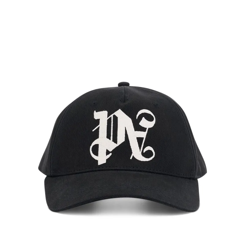 Monogram Embroidered Cap in Black sold by MARAIS