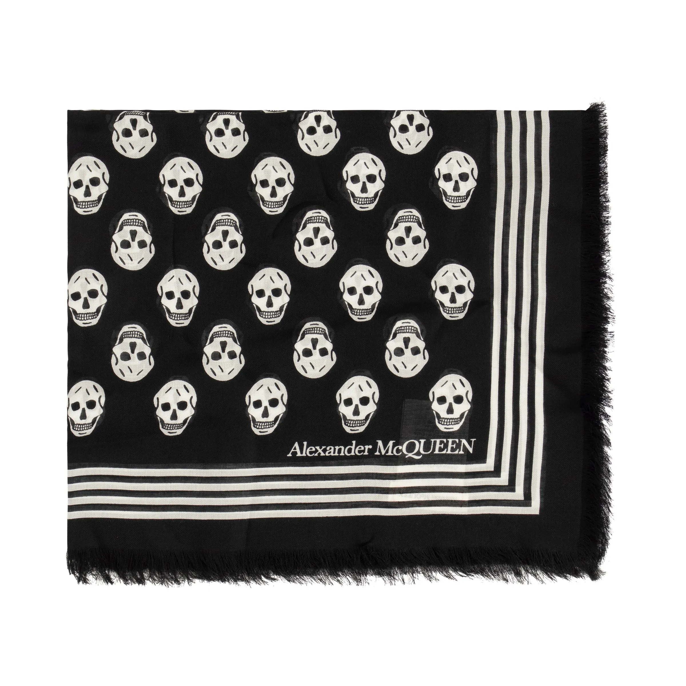 Classic Skull Scarf in Black/Ivory sold by MARAIS