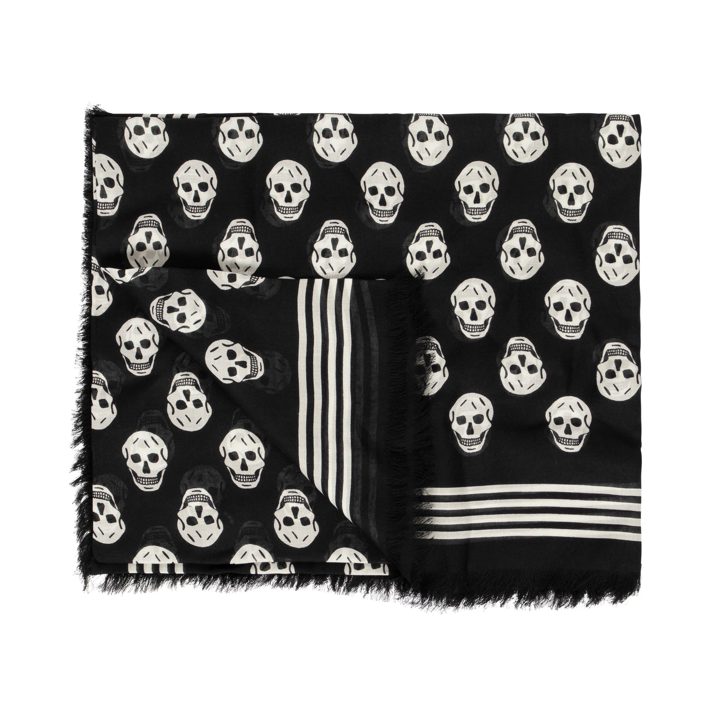 Classic Skull Scarf in Black/Ivory sold by MARAIS product image thumbnail 4